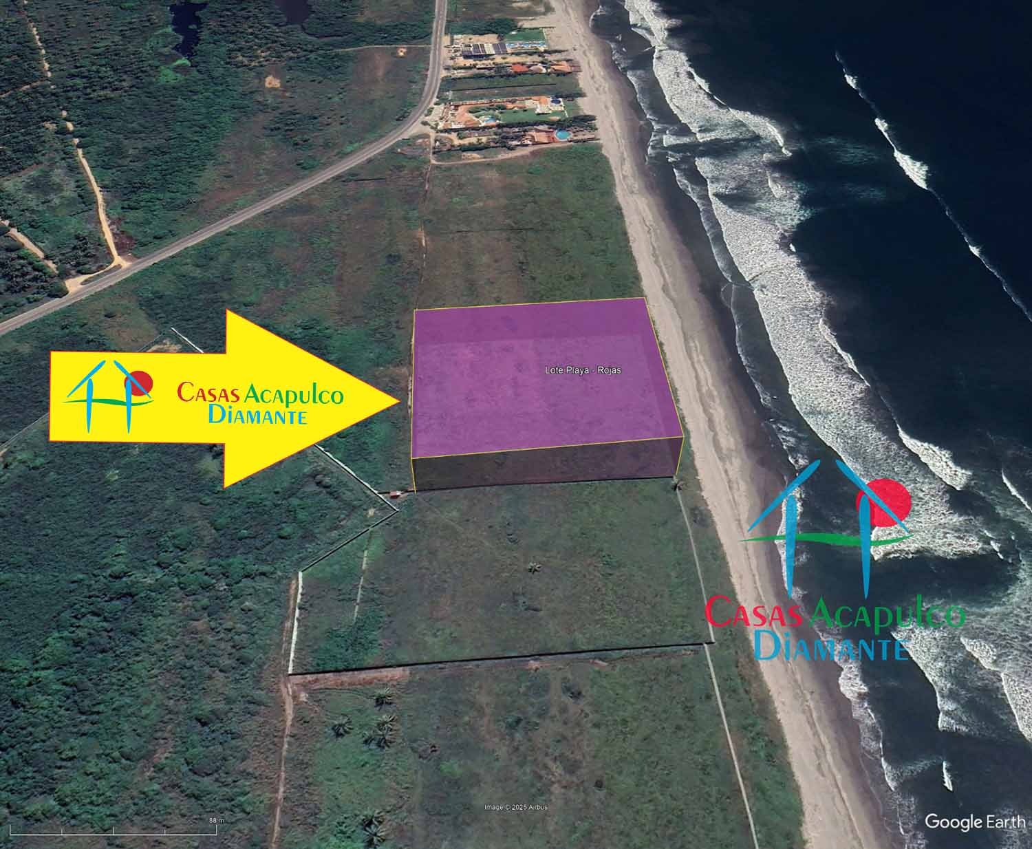 Terreno Playa Encantada Lote de playa Rojas - Vista aérea 4